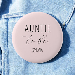 Tante to be Pink Baby Showknopf Button