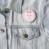 Tante to be Pink Daisies Baby Showknopf Button (Beispiel)