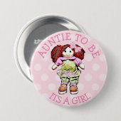 Tante to be Pink Doll Baby Shooting Button (Vorne & Hinten)