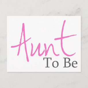Tante to Be (rosa Script) Postkarte