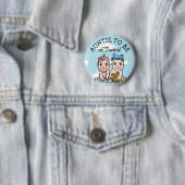 Tante to be Twins, Baby Showknopf Button (Beispiel)