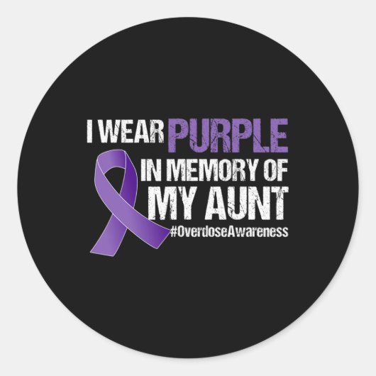 Tante Überdosis-Bewusstsein Runder Aufkleber (Vorderseite)