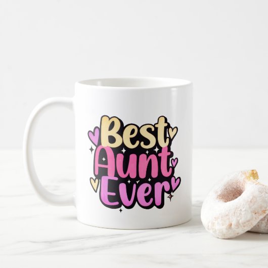 Tante überhaupt (Stil 10) Kaffeetasse (Mit Donut)