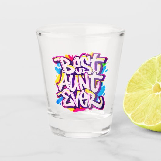 Tante überhaupt (Stil 2) Schnapsglas (Vorderseite)