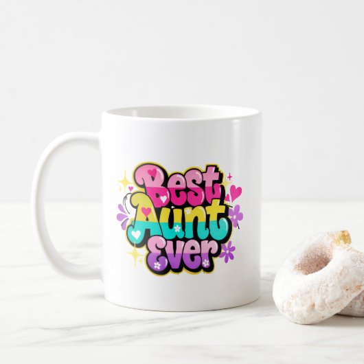 Tante überhaupt (Stil 3) Kaffeetasse (Mit Donut)