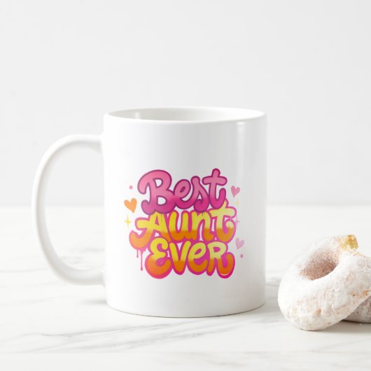Tante überhaupt (Stil 6) Kaffeetasse (Mit Donut)