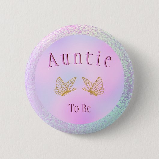 Tante um Baby Duwer Girl Whimsical Butterfly zu se Button (Vorderseite)