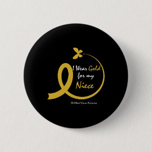 Tante Uncle Wear Gold für meinen Nichte Kinderkreb Button