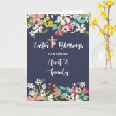 Tante und Familiensegmente in Ostern Karte (Gelbe Blume)