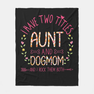 Tante und Hund Mama Geschenke Frauen Sonnenblumen Fleecedecke