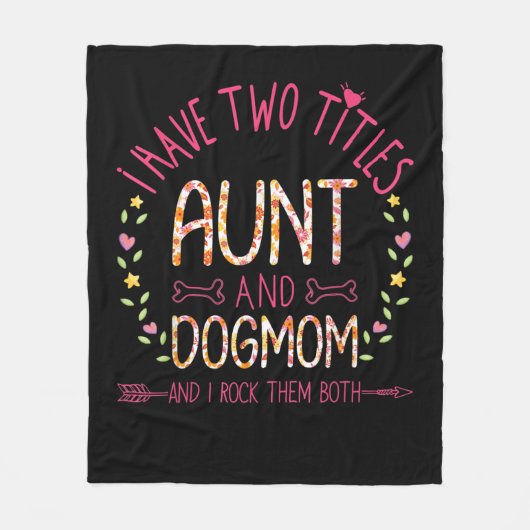 Tante und Hund Mama Geschenke Frauen Sonnenblumen  Fleecedecke (Vorderseite)