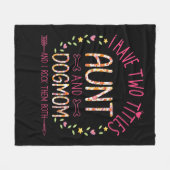 Tante und Hund Mama Geschenke Frauen Sonnenblumen  Fleecedecke (Vorderseite (Horizontal))