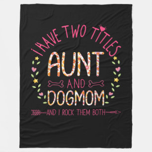 Tante und Hund Mama Geschenke Frauen Sonnenblumen  Fleecedecke