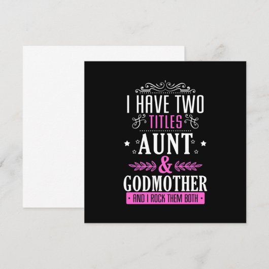 Tante und Mutter Einladung (Vorne/Hinten)