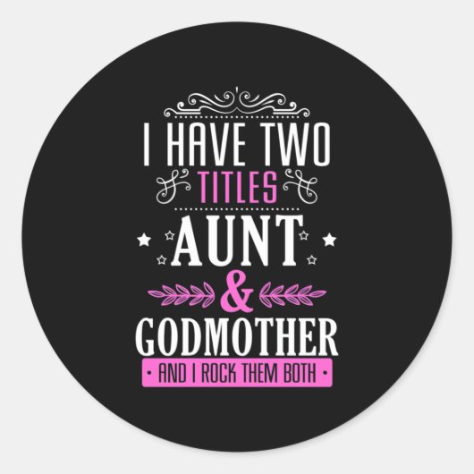 Tante und Mutter Runder Aufkleber (Vorderseite)