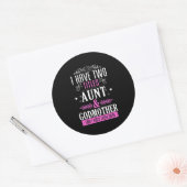 Tante und Mutter Runder Aufkleber (Umschlag)
