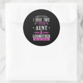 Tante und Mutter Runder Aufkleber (Tasche)