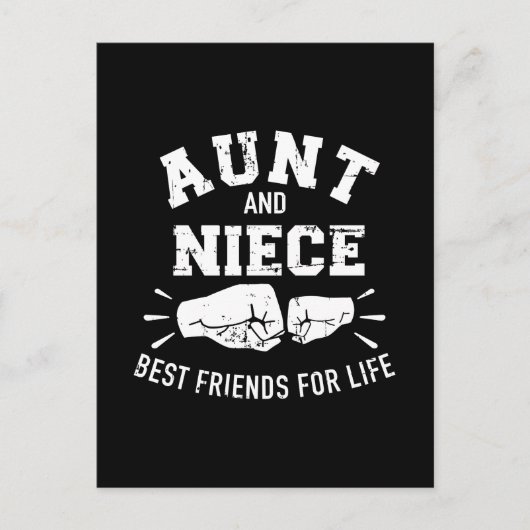 Tante und Nichte Freunde des Lebens Postkarte (Vorderseite)