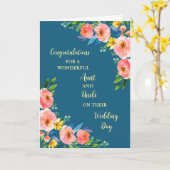 Tante und Onkel Hochzeitstag Glückwunsch Karte (Gelbe Blume)