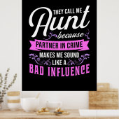 Tante und schlechter Einfluss Poster (Küche)