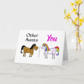 Tante Unicorn Geburtstag Karte (Gelbe Blume)