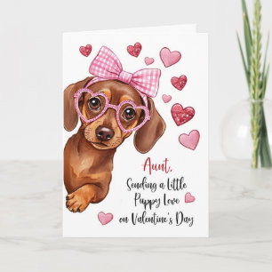 Tante Valentinstag Welpenliebe Süßer Hund Karte