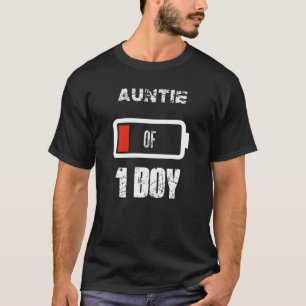 Tante von 1 Kind mit niedrigem Akku Muttertag Outf T-Shirt