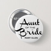 Tante von Bride Retro Personalisiert Button (Vorne & Hinten)