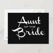 Tante von Bride White auf schwarz Postkarte (Vorne/Hinten)