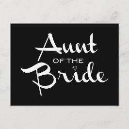 Tante von Bride White auf schwarz Postkarte