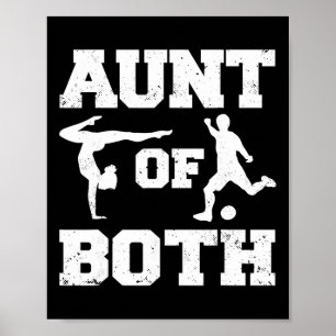 Tante von sowohl Turnen als auch Fußball Turnerin Poster