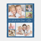 Tante We Liebe Sie Foto Personalisiert Blue Fleecedecke (Vorderseite)