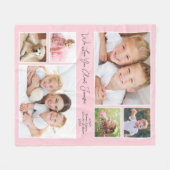 Tante We Liebe Sie Foto Personalisiert Pink Fleecedecke (Vorderseite (Horizontal))