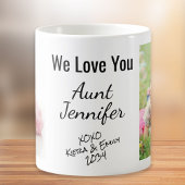Tante We Liebe Sie Personalisierte Foto-Namen Kaffeetasse