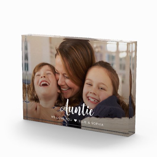 Tante We Liebe You Modern Script Fotoblock (Rechts)