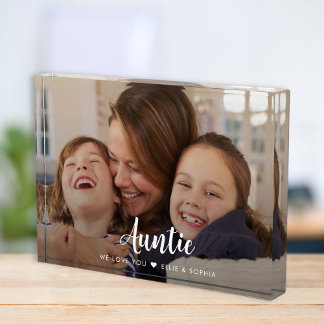 Tante We Liebe You Modern Script Fotoblock