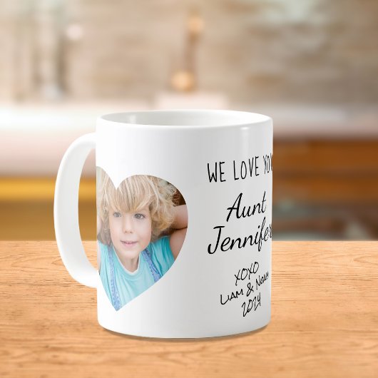 Tante We Liebe You Personalisierte Fotos Kaffeetasse