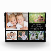 Tante We Liebe You White Script Collage Fotoblock (Vorderseite)