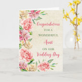 Tante Wedding Day Glückwunsch Karte (Gelbe Blume)
