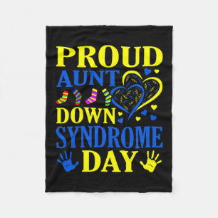 Tante Welt Down-Syndrom-Tag Bewusstseinsmonats-Gra Fleecedecke