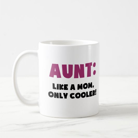 Tante: Wie eine Mama nur cooler Kaffeetasse (Links)