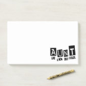 Tante wie Mutter nur cooler Post-it Klebezettel (Auf Schreibtisch)