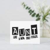 Tante wie Mutter nur cooler Postkarte (Stehend Vorderseite)