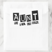 Tante wie Mutter nur cooler Rechteckiger Aufkleber (Tasche)