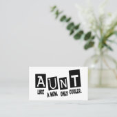 Tante wie Mutter nur cooler Visitenkarte (Stehend Vorderseite)