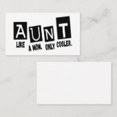 Tante wie Mutter nur cooler Visitenkarte (Vorne/Hinten)