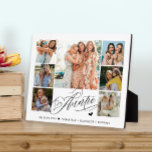 Tante wir Liebe Sie Fotocollage Typografie Fotoplatte<br><div class="desc">Moderne Foto Collage Typografie-Plakette verfügt über 7 Fotos und elegante Drehbuch ''tanttie we Liebe you'' und Namen. Perfektes Geschenk für Ihre Tante.</div>