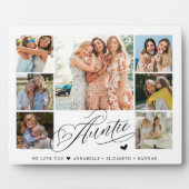 Tante wir Liebe Sie Fotocollage Typografie Fotoplatte (Vorderseite)