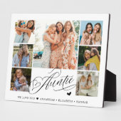 Tante wir Liebe Sie Fotocollage Typografie Fotoplatte (Seite)