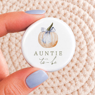 Tante-wird-pflegende Kürbis-Baby-Party Button